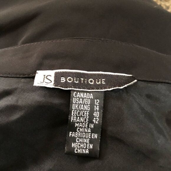 JS Boutique black one shoulder jeweled dress.size 12. - Picture 10 of 13